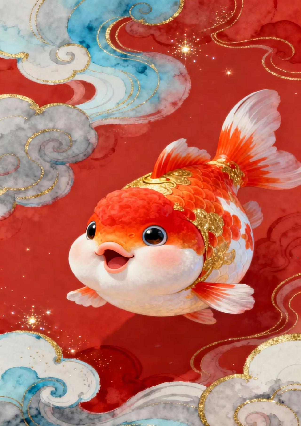 “红运当头·好运连连…”​​​传统文化祝福绘画