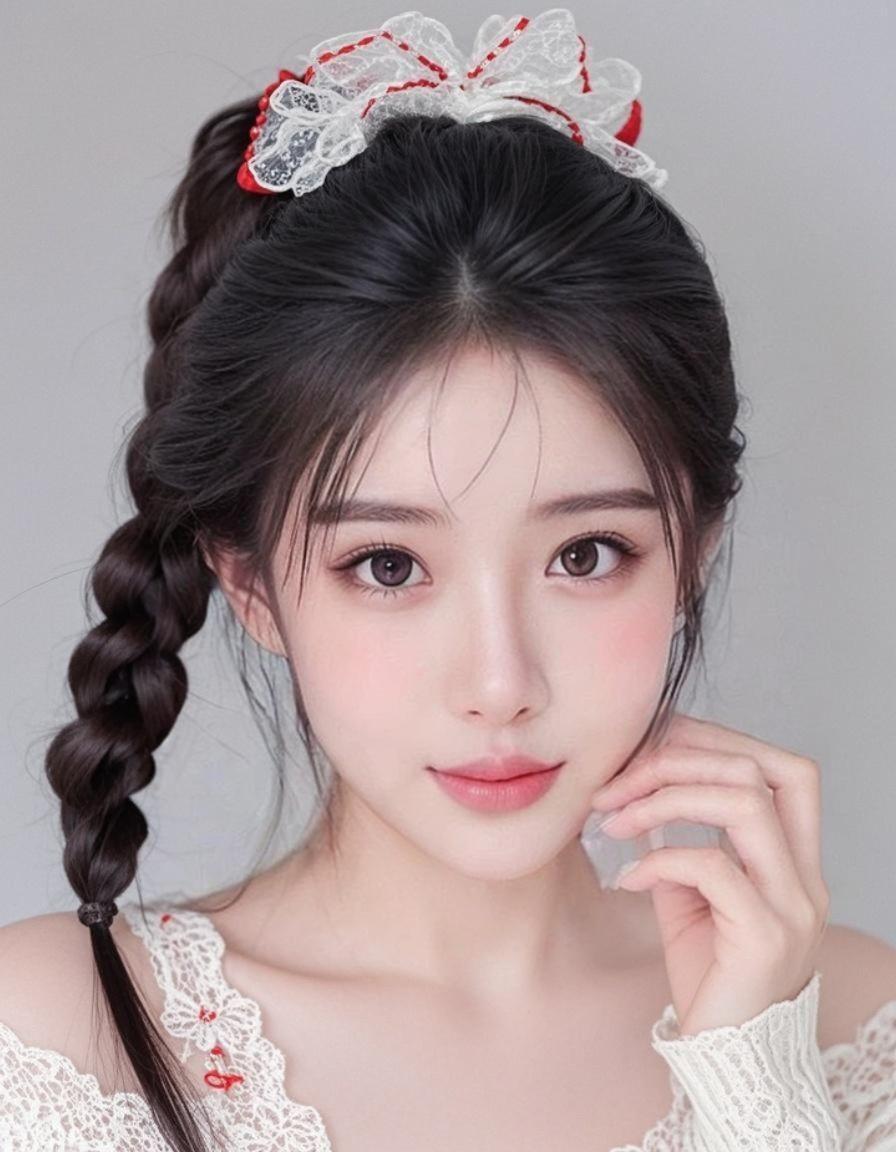 蕾丝俏颜 原来ai写真可以这么美 人生总得有一套ai写真吧 谁拍谁好看...