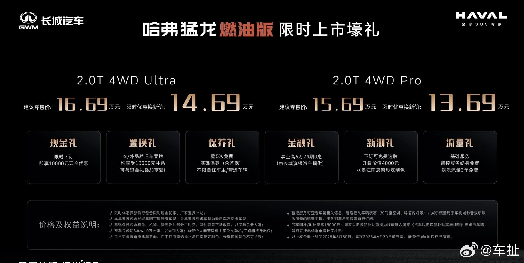 哈弗猛龙的燃油版上市了，价格和之前预测的差不多，相较混动版实际的最终价格会下探2