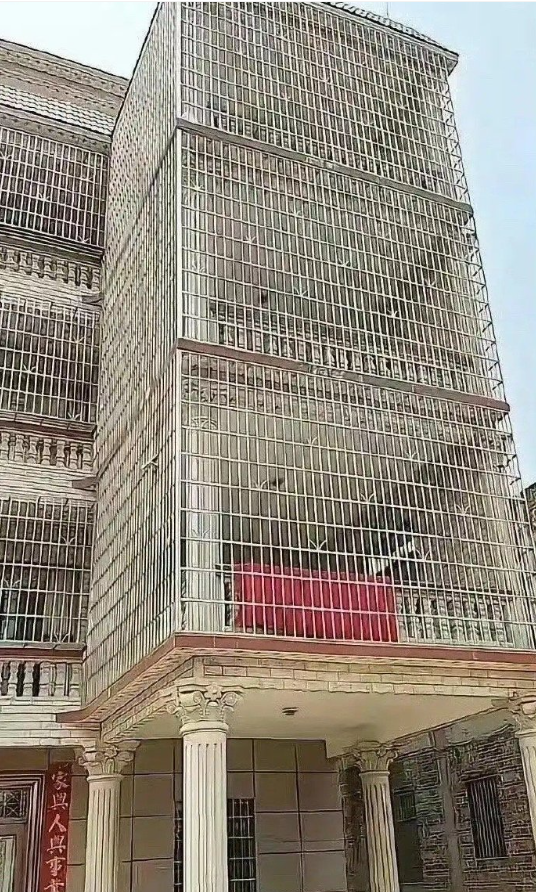这就是自建房防盗网天花板,,,密恐犯了