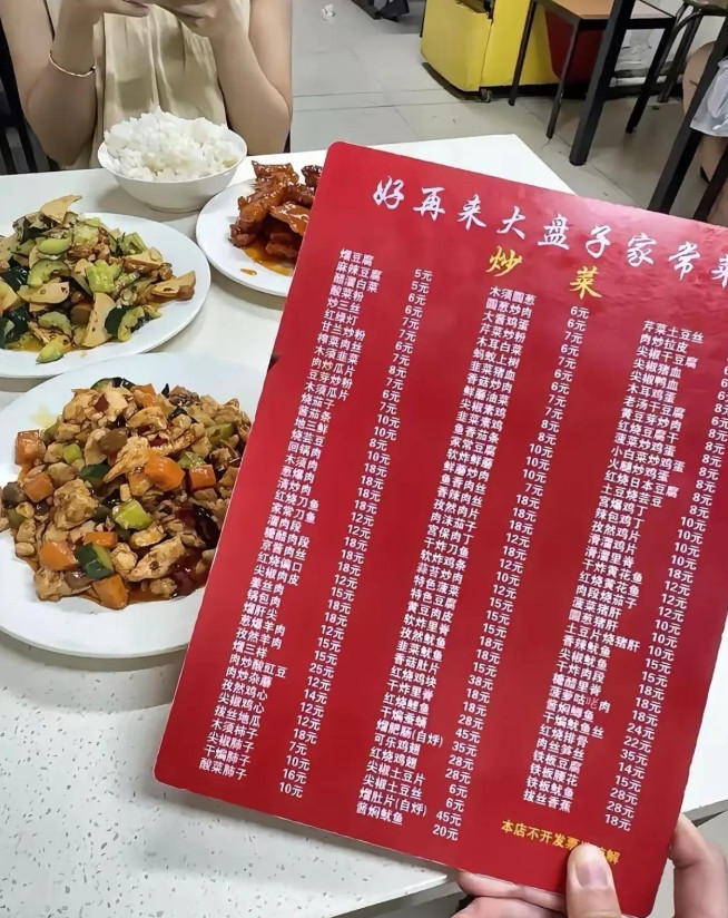 楼下东北菜馆的感人物价