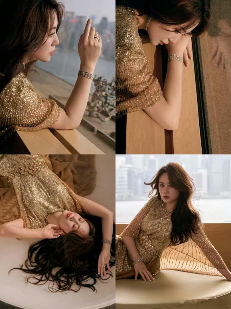 马丽港风鎏金造型马丽金像奖的大女主气场被马丽的鎏金造型狠狠拿捏！暖光下亮片裙熠熠