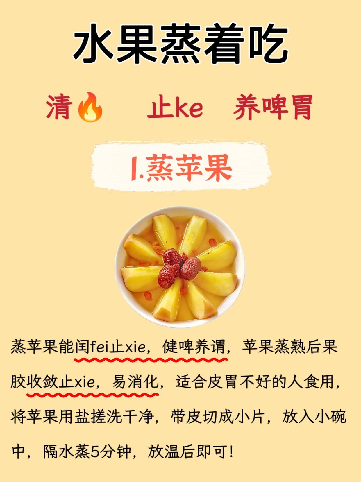 冬天水果蒸着吃，身体棒棒好消化国医的精诚力量