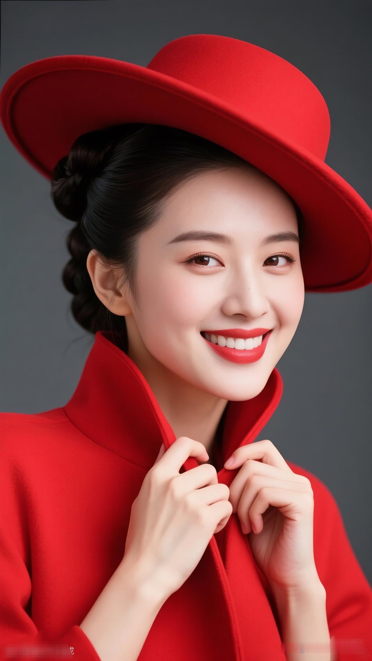 复古红帽与亮款大衣的完美搭配，绽放出别样魅力！🌟👗👒每日搭配分享·时尚穿搭