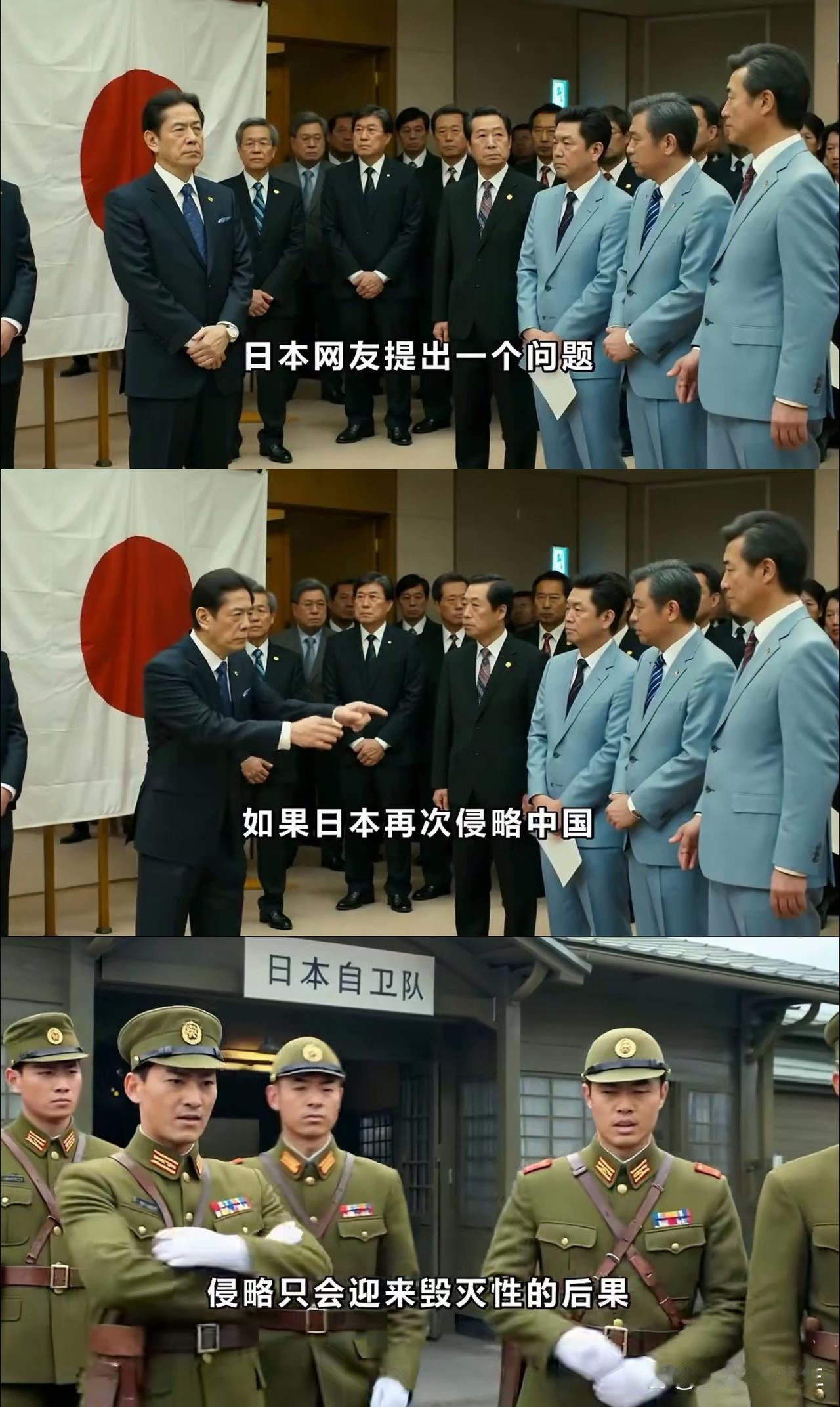 日本网友灵魂发问：再侵华中国人会咋办？答案能让你彻底清醒最近刷到一个离