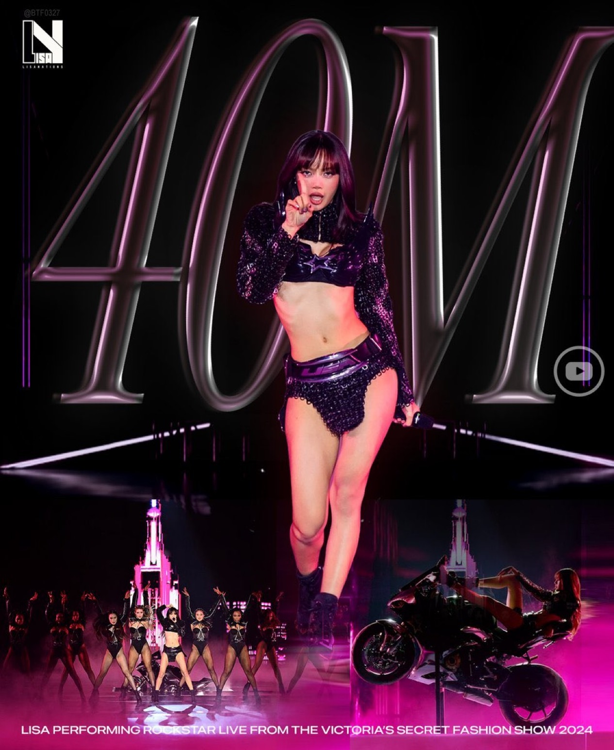 lisakpop女永一🔥lisa⭐LISA在2024年维多利亚的秘密时