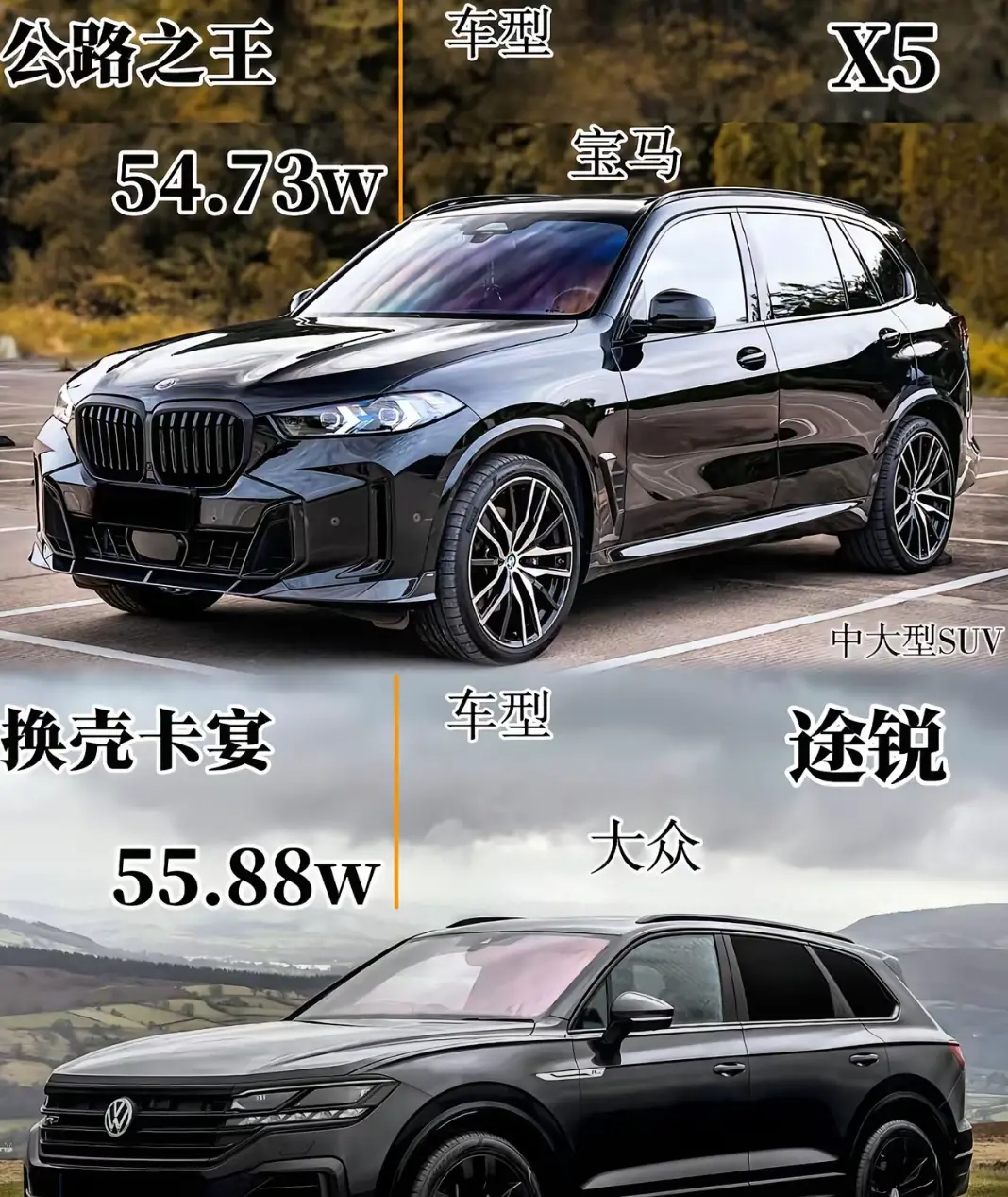 大众途锐和宝马X5，你选哪款？