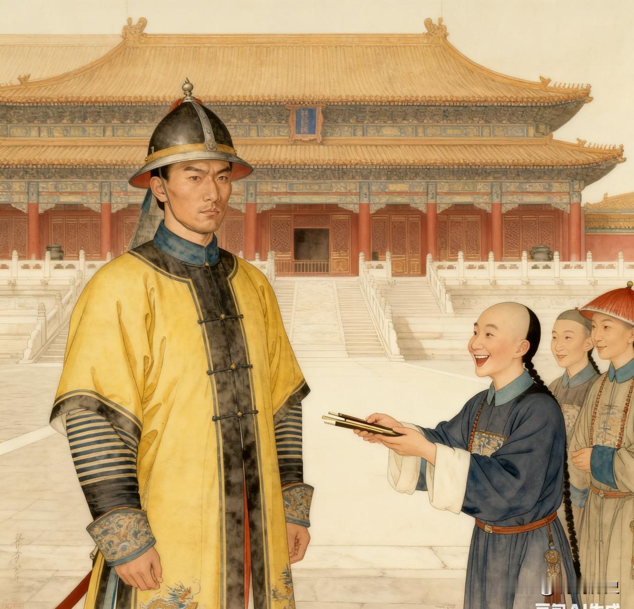 清康熙时期，一名侍卫只站岗不言语，从不与皇子搭话，康熙帝却悄悄留意，而且这位侍卫