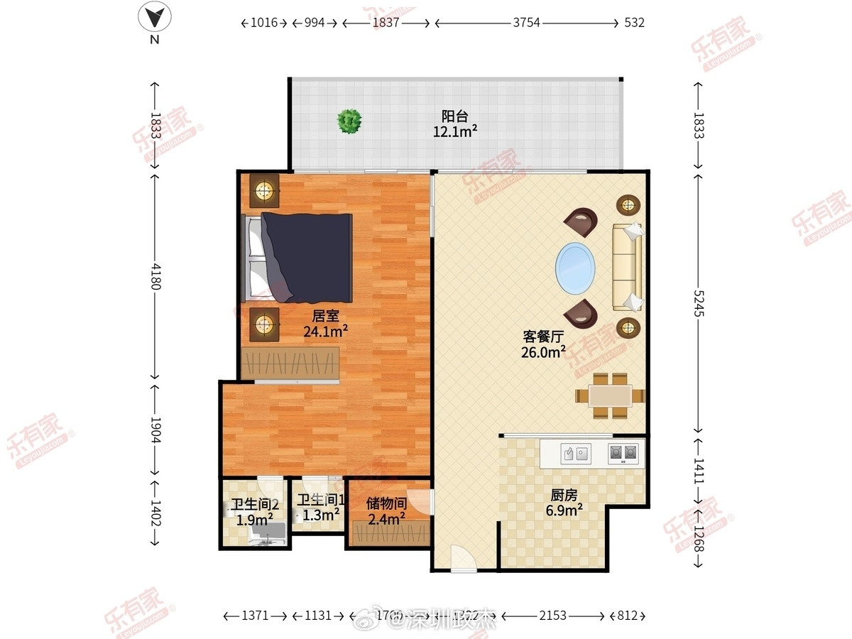 深圳福田市中心一房一厅卖750万的房子长什么样？深圳