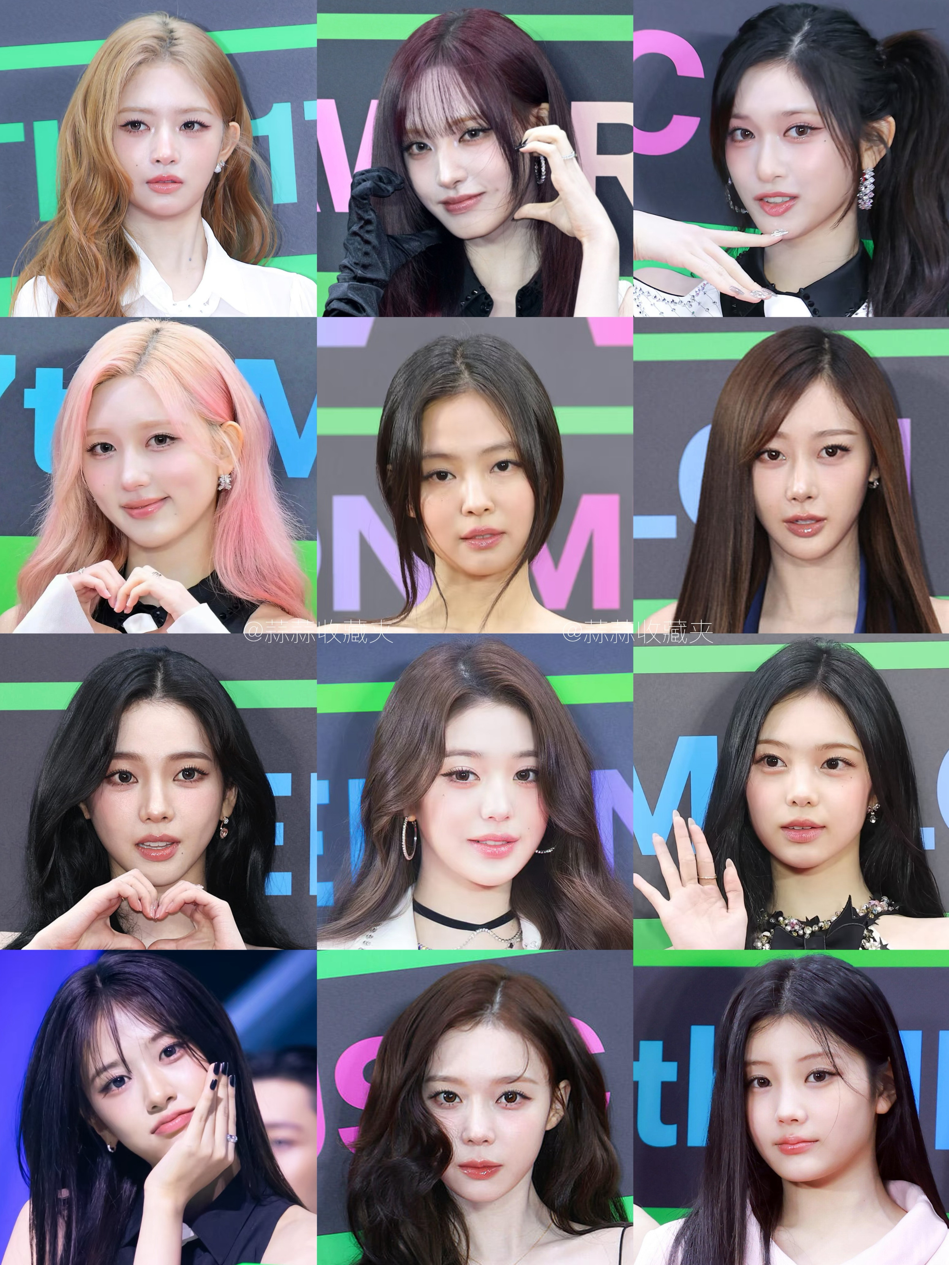 来看看今日份MMA红毯👧🏻造型合集：Jennie、Winter金玟庭、Gis