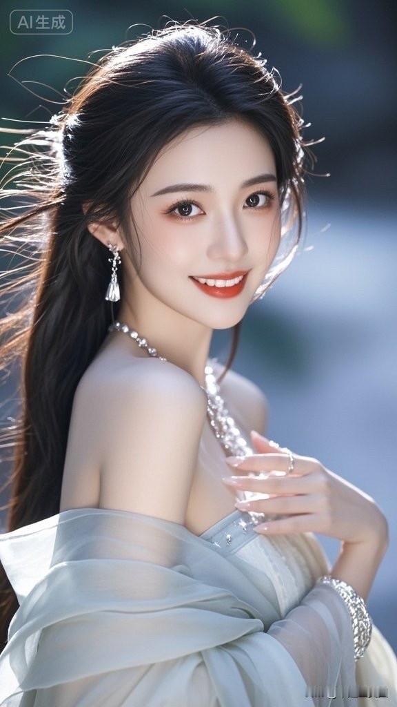 优雅古风美人，花簪点缀，温柔动人