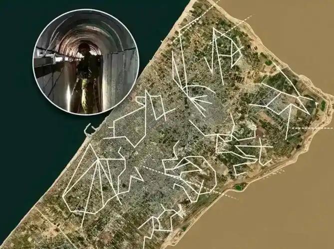 对于加沙地下500公里长的地道，是谁出钱、出机械，是谁帮助建造的，以色列人一开始