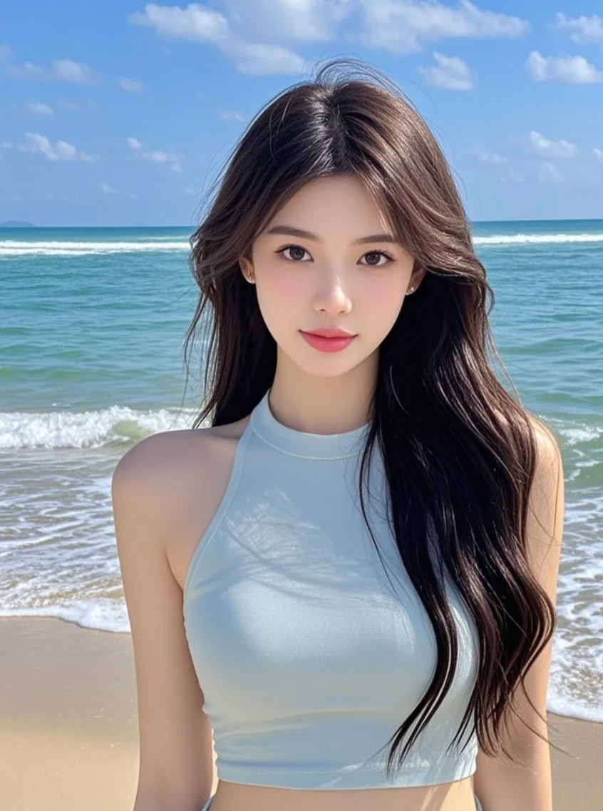 有海、有风、有自由，还有美美的我。