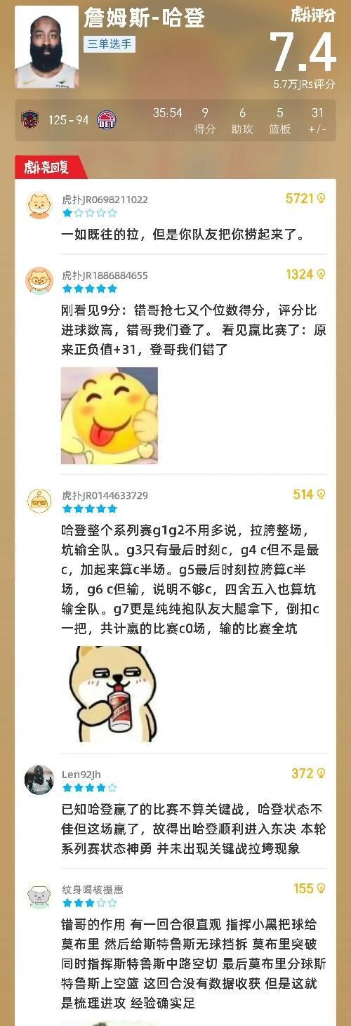 哈登的心理素质，是我见过球员里最差劲的……生死战不敢出手，一到关键时刻，罚球必然