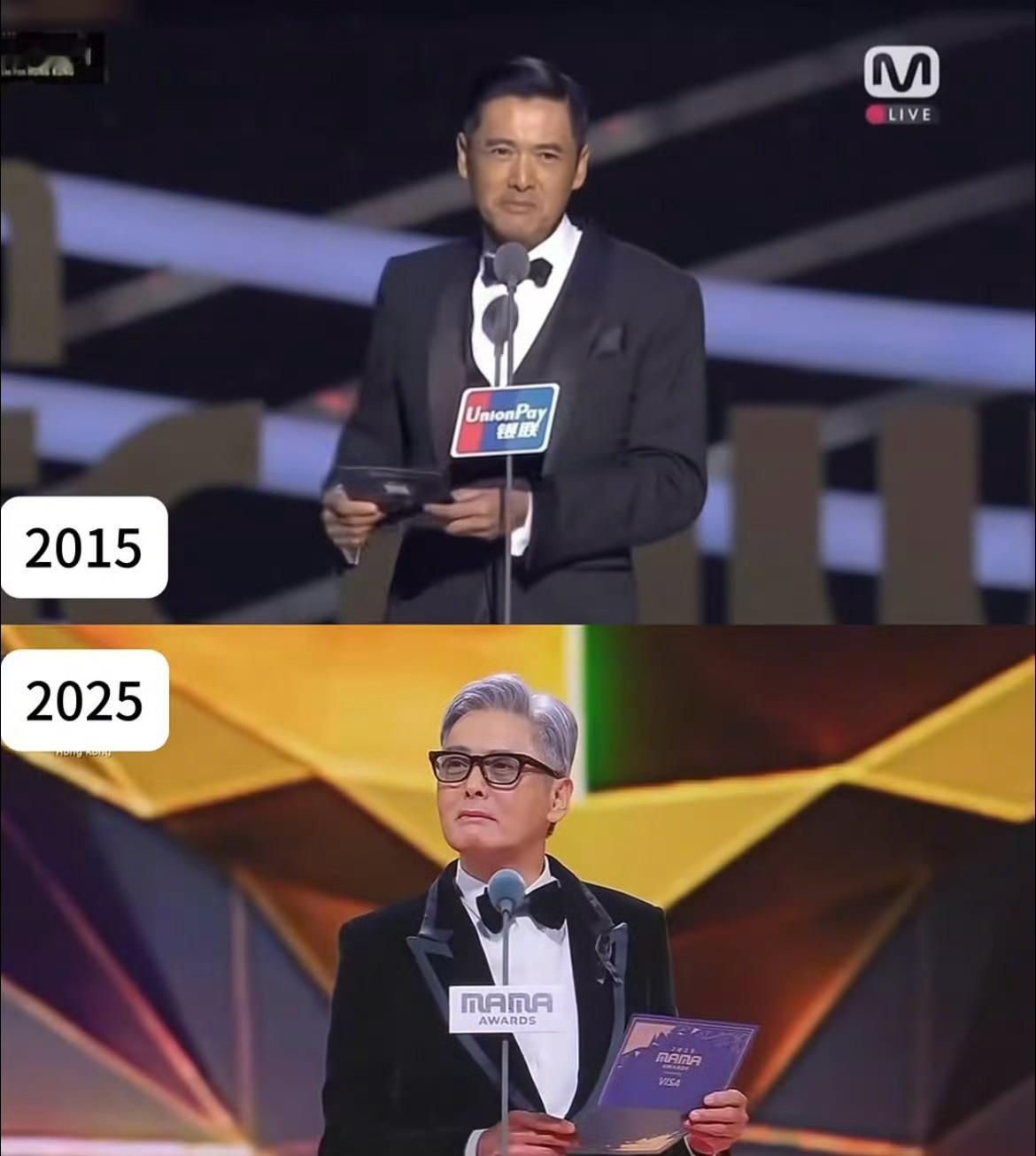 周润发权志龙的十年，同一个颁奖人，同一个领奖人！周润发为权志龙颁奖MAMA获奖名