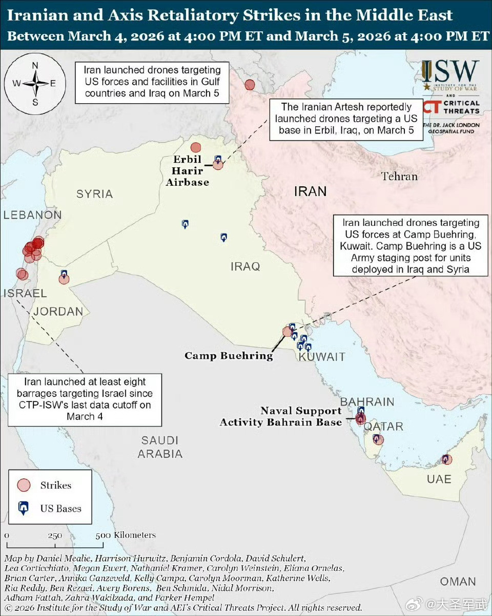 前8天伊朗导弹发射次数：🚀弹道导弹：🔴第1天—350🔴第2天