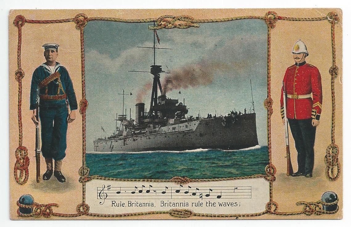 “无畏”号战列舰明信片照片欣赏战列舰第一次世界大战战舰世界无畏舰