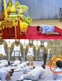 现在知道为什么泰王对佩通坦网开一面了吗佩通坦今日宣誓，做了一个极为谦卑的跪拜