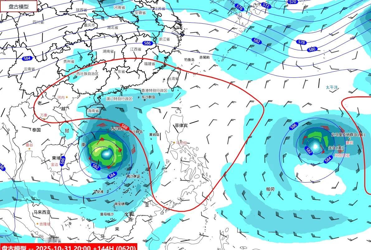 11月上旬“海鸥”“凤凰”双台风共舞🌧️🌀根据数值模式以及AI模式预计，
