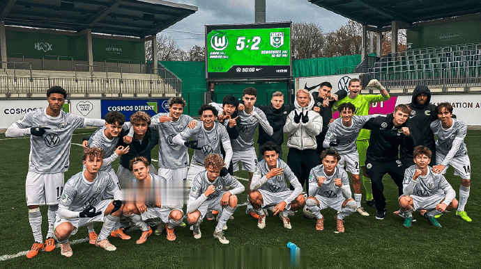 姜景祺首发建功, 狼堡U17获得联赛首阶段小组第一