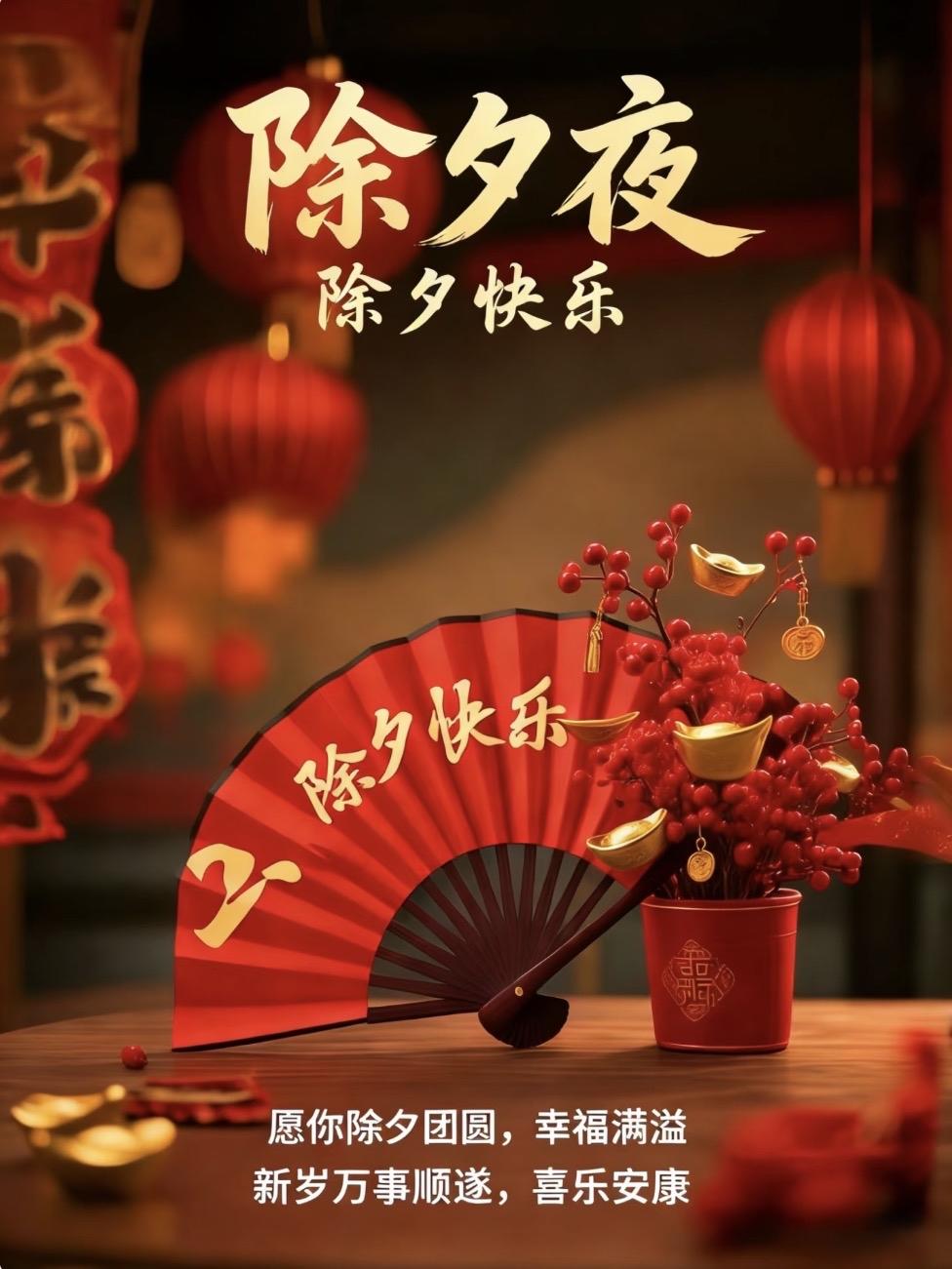 除夕夜，三杯酒。一杯敬过往：所有的遗憾都是未来的铺垫。一杯敬团圆：愿