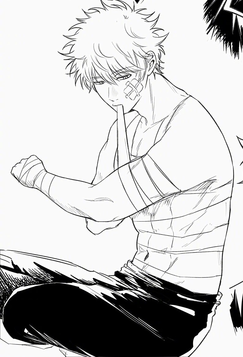 银魂y'老师画的坂田银时帅的太超前了