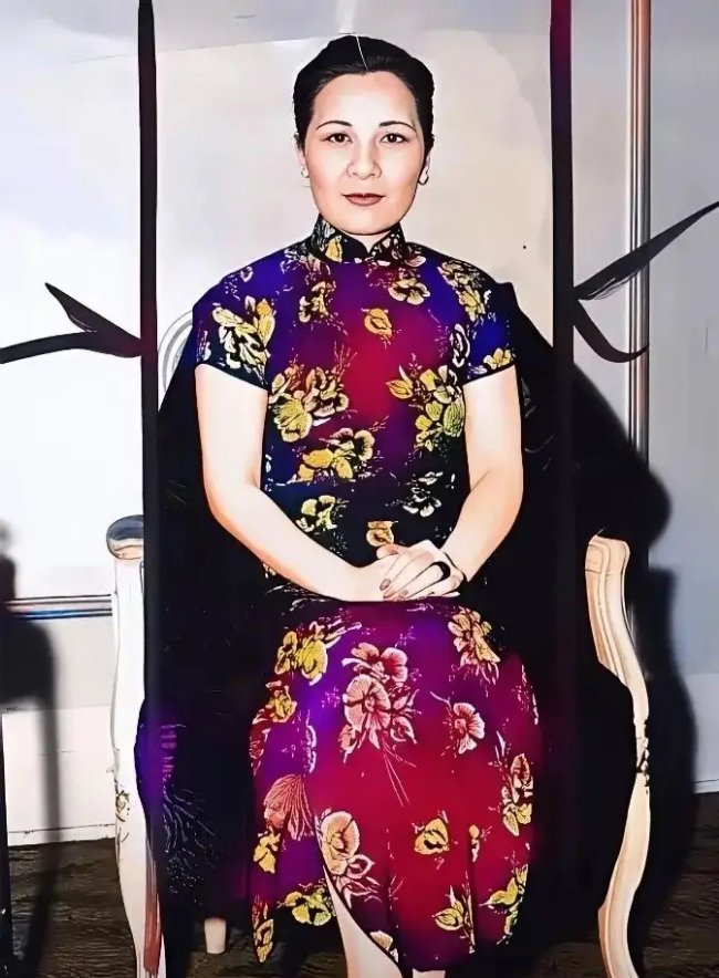 1946年宋美龄在南京拍的照片，不是演员的演的，容貌细节一目了然