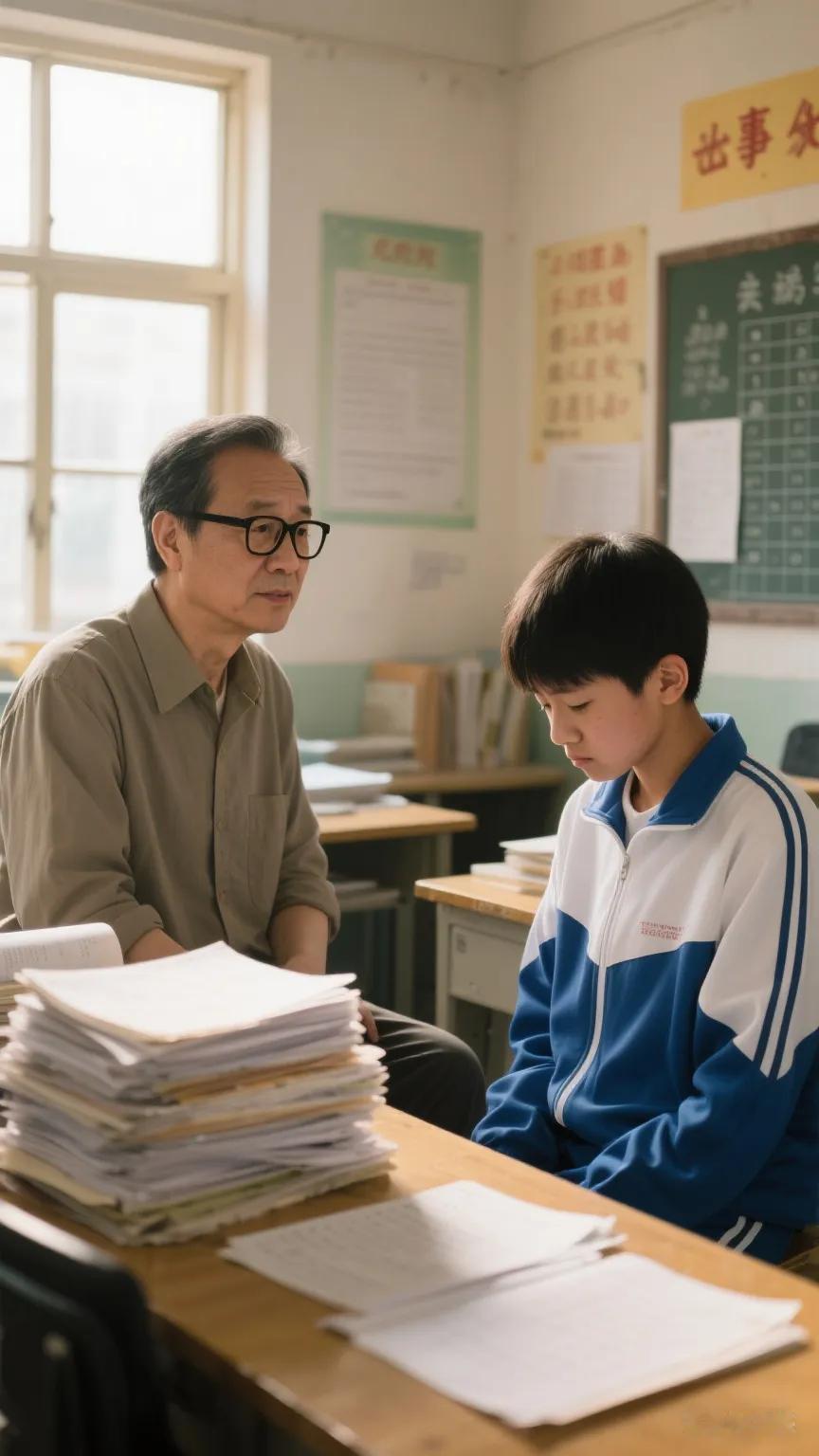 学校有一位特级教师，是拿国务院津贴的，差点翻了“船”。原因他是班主任，给全班学生