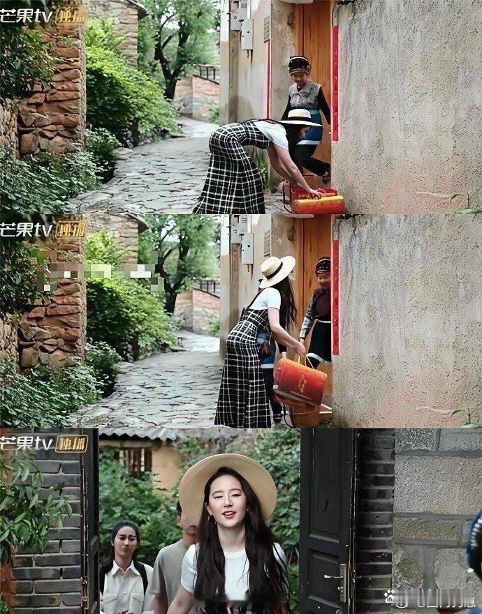 刘亦菲一看就是长期健身的人，这个下蹲姿势也太标准了，体态真的绝