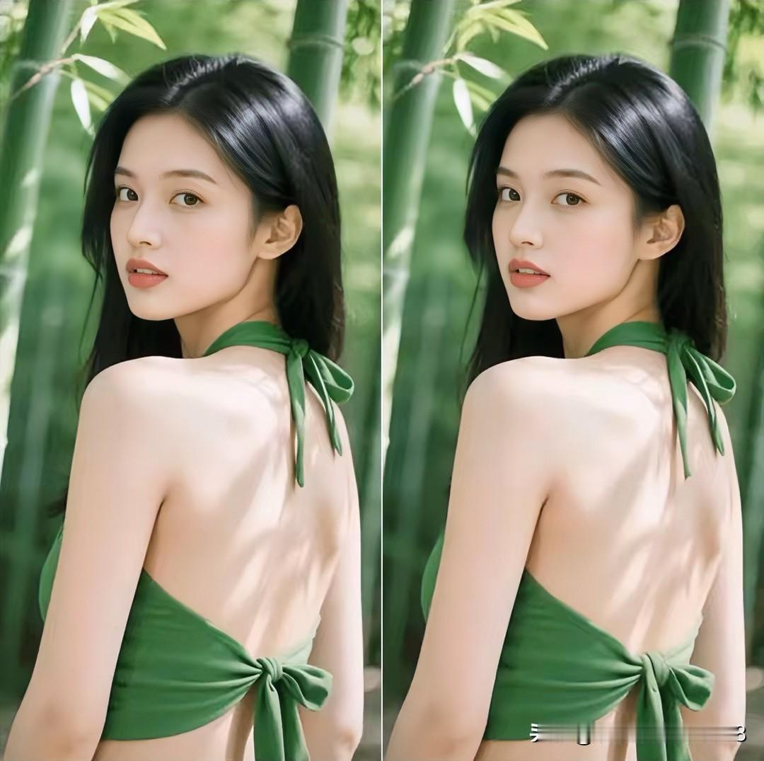 竹影摇曳间，美人如画找不同能找到7处眼力不错