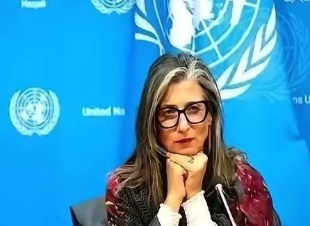 联合国里，终于来了个狠人，一个叫阿尔巴内塞的女人，当着全世界的面，把一份报告直接