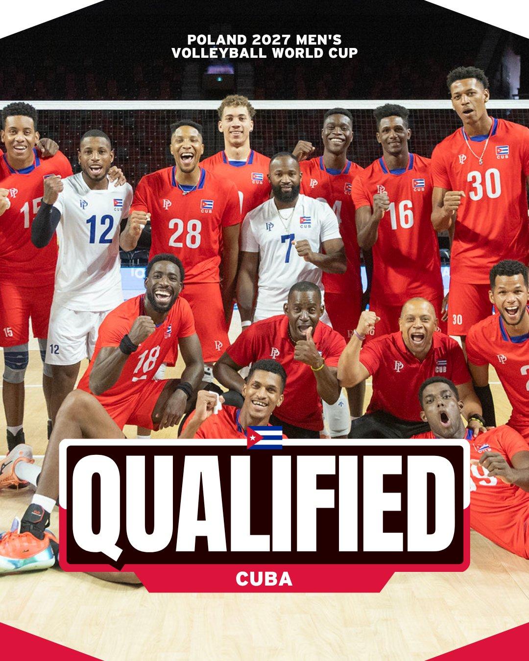 🇨🇺古巴男排锁定2027男排世界杯席位古巴男排正式拿到2027年FIVB