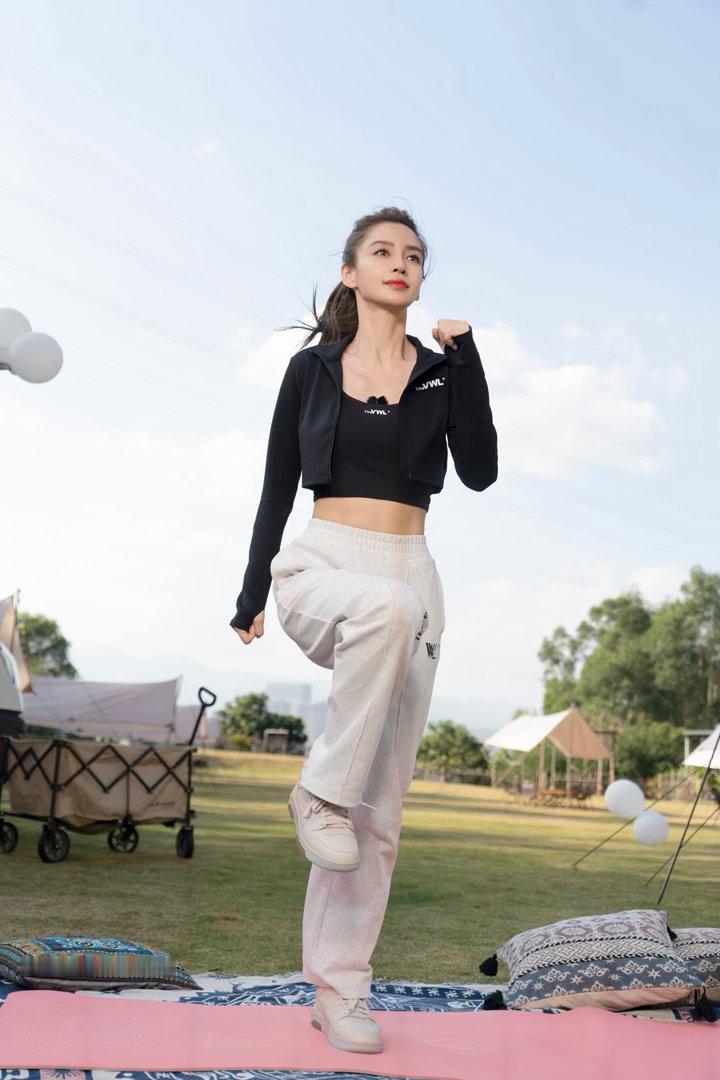 angelababy杨颖户外活力加载完毕💪元气满满的力量少女上线！