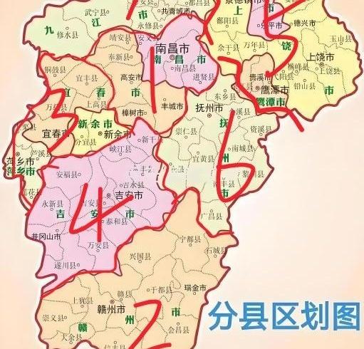 你有没有刷到过一张江西区划图？赣州大得像个“小省”，其他六个市却像复制粘贴。不