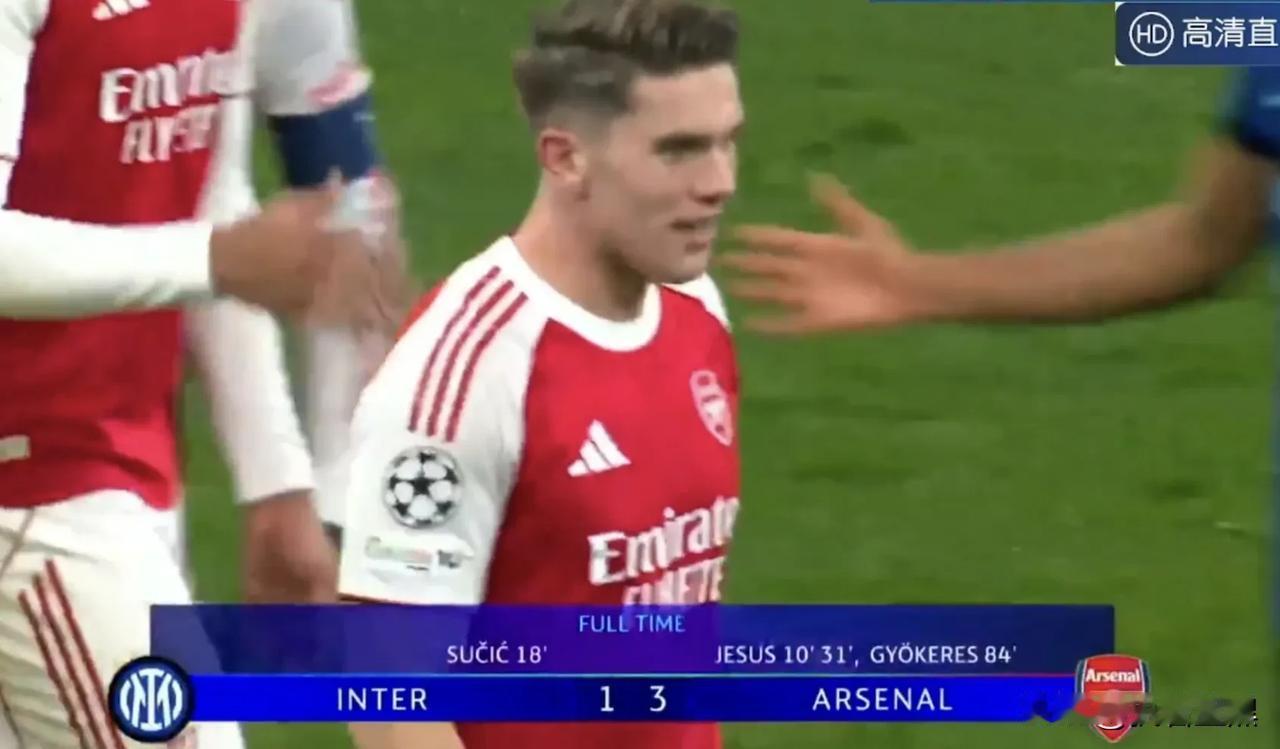 1-3，国米主场负于阿森纳，遭遇欧冠三连败，齐沃仍然无法在强队身上拿到3分。