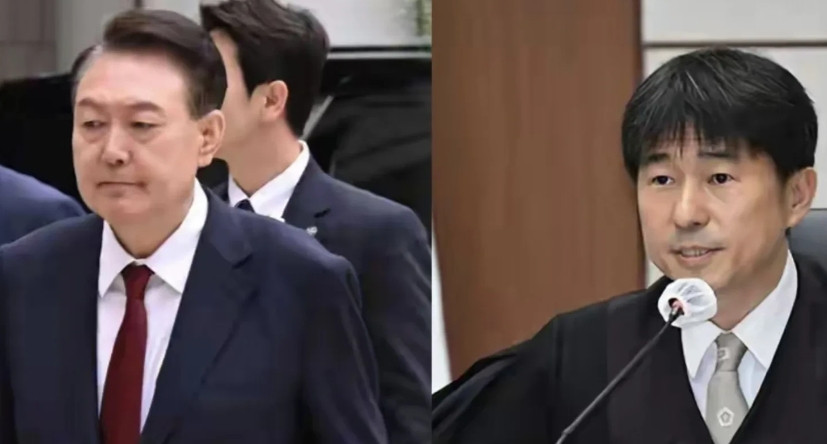 5月19日上午韩国前总统尹锡悦的内乱罪第四次庭审如期在首尔中央地方法院举行，此次