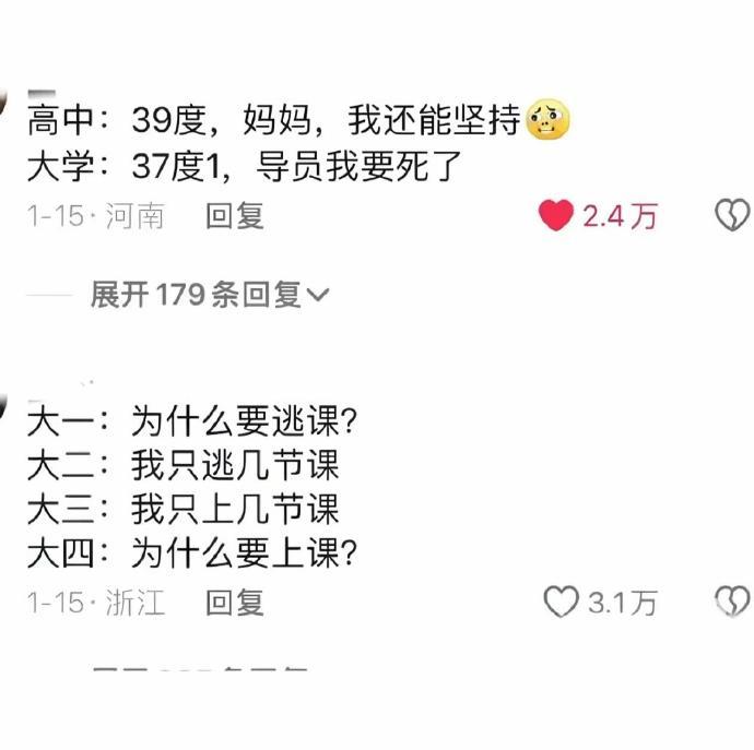 这就是大学和高中的区别吗？​​​​