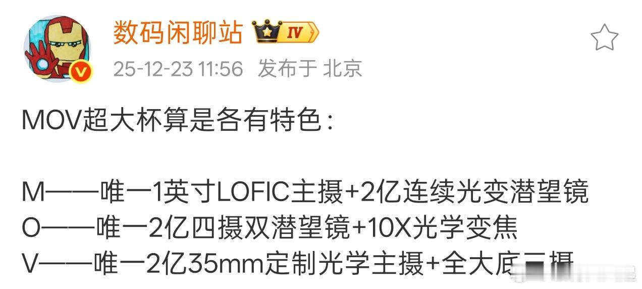 你们最期待哪个超大杯：➽小米17Ultra:唯一1英寸LOFIC主摄+2亿连