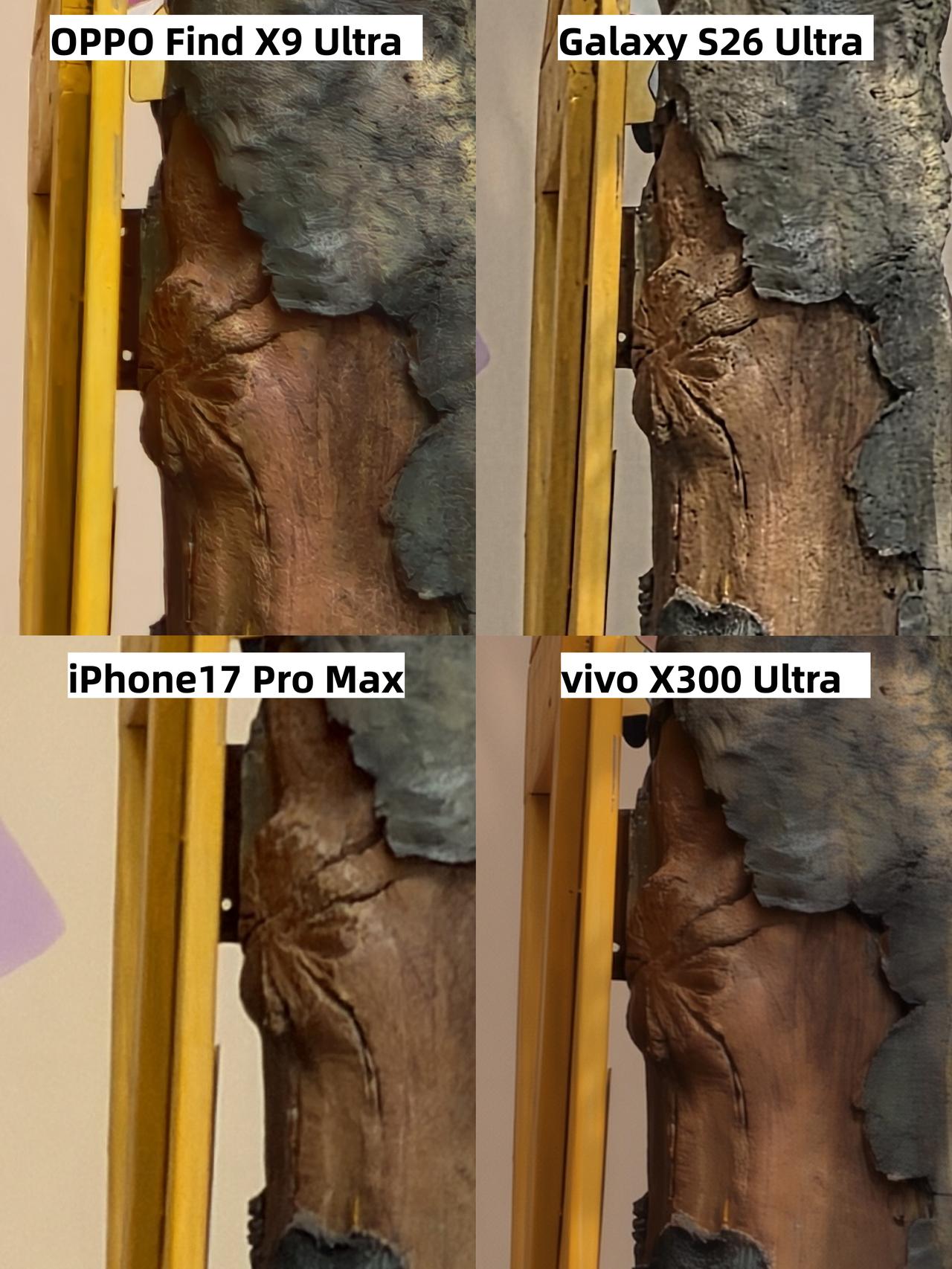 来看看用三S26Ultra、iPhone17ProMax、FindX9