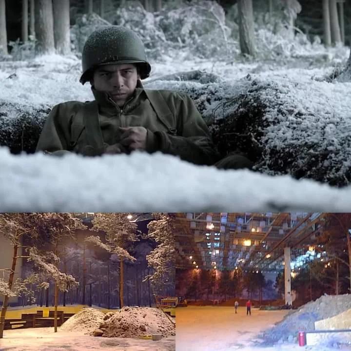 经典美剧《兄弟连》中的巴斯托涅森林剧情是在室内摄影棚完成的