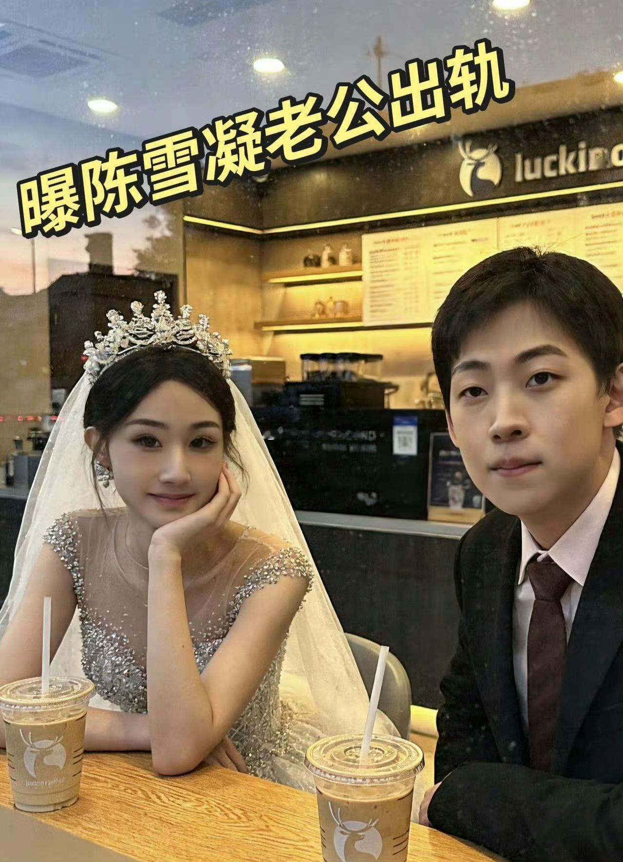 网红歌手陈雪凝煤二代老公新婚前一天出轨，这瓜也够绿的。陈雪凝和老公李瑞滨2025