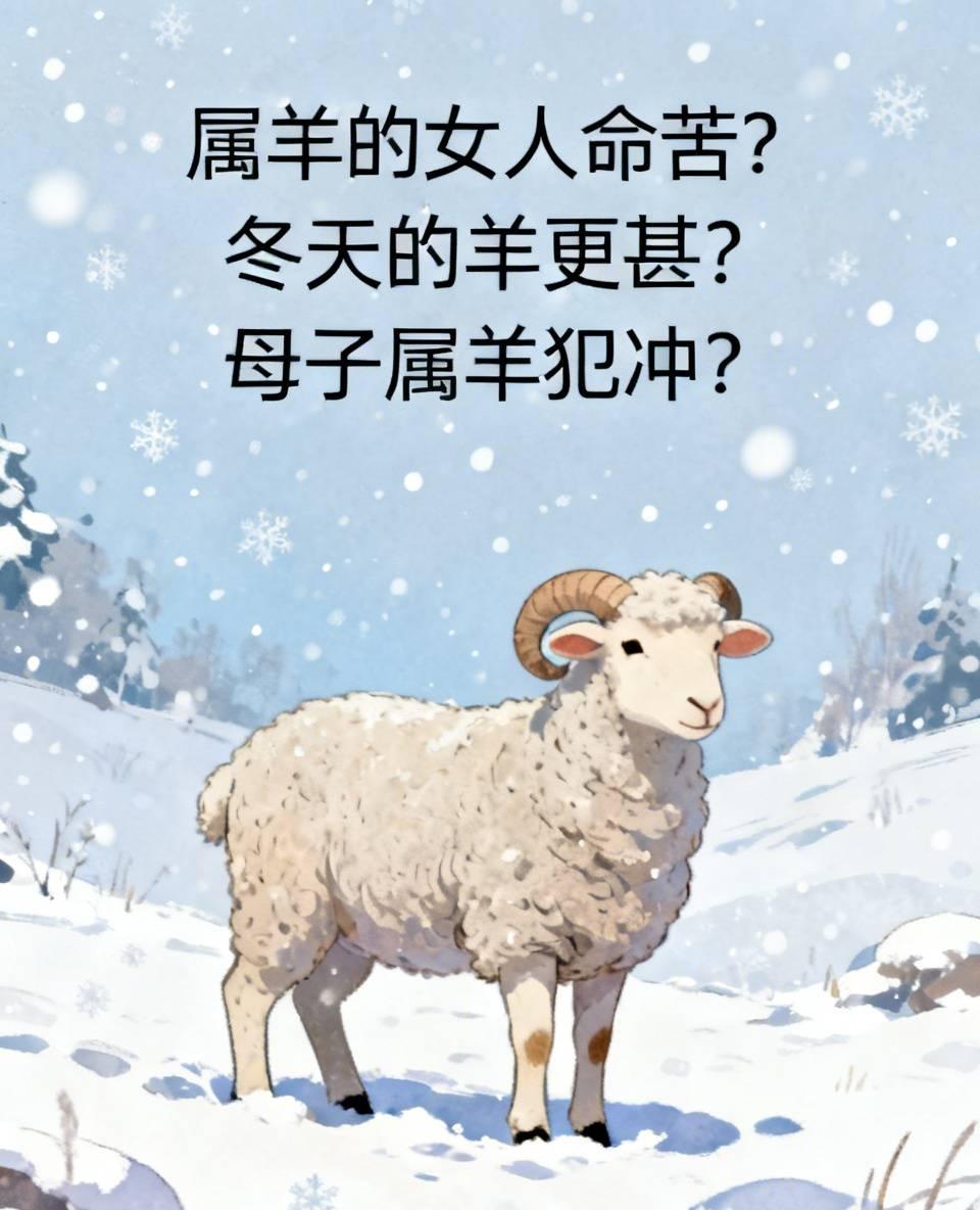 都说属羊的的女人命苦，冬天的羊则更甚！还有人说，更玄乎的是，属羊的母亲如果生了属