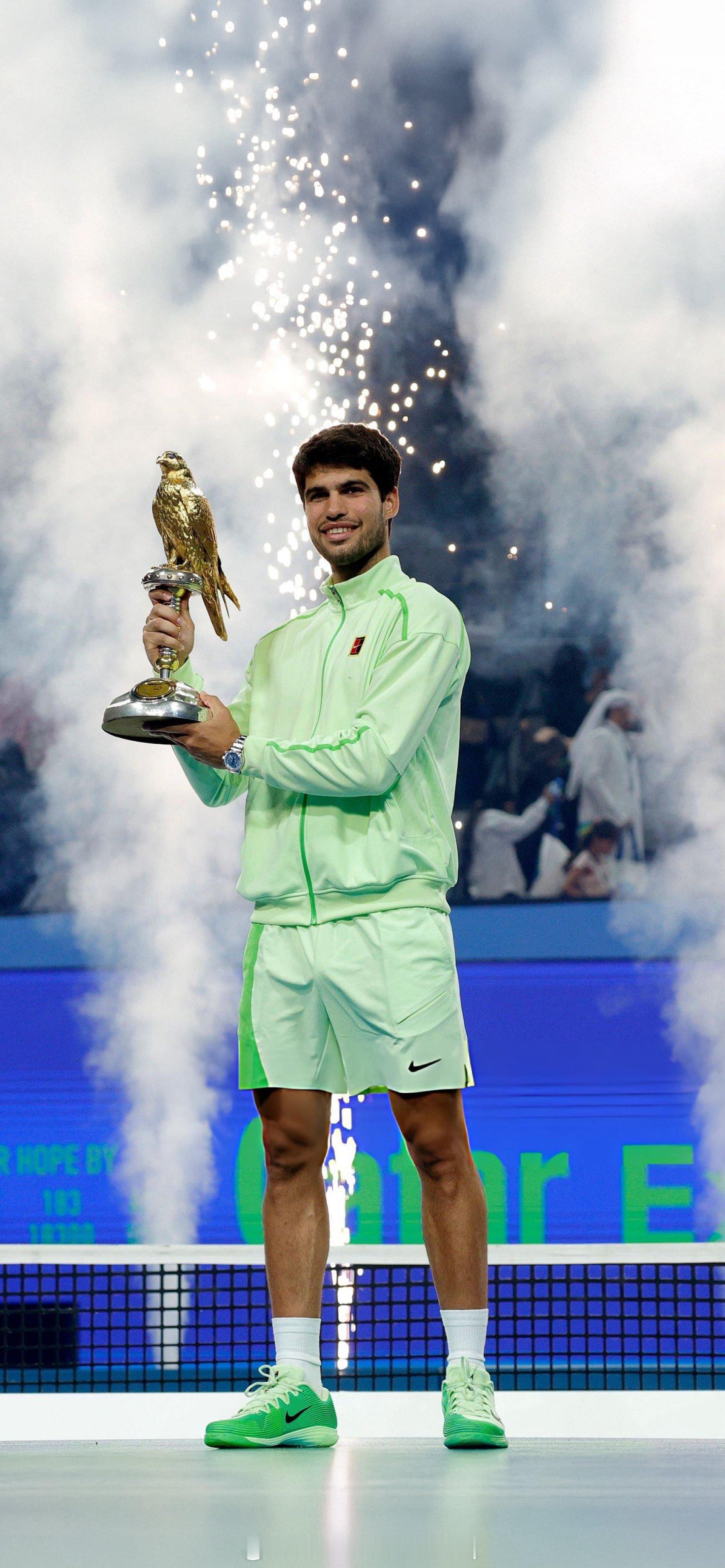 🦆阿尔卡拉斯自去年四月以来的战绩🇪🇸🏆9座冠军🏆法网🏆美网🏆