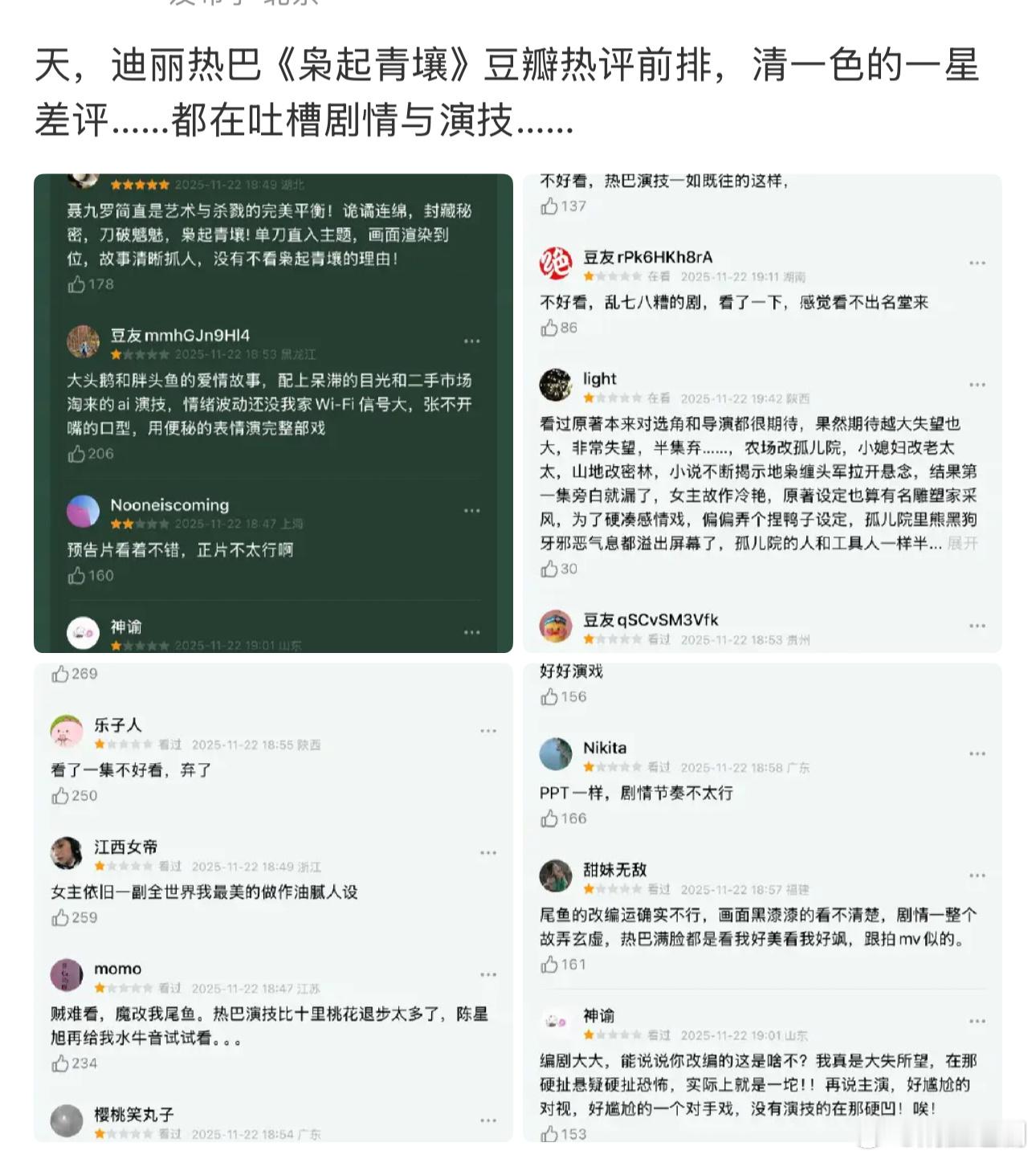 看了《枭起青壤》几集，感觉迪丽热巴做演员功底还是需要进一步提升，角色很难沉进去，