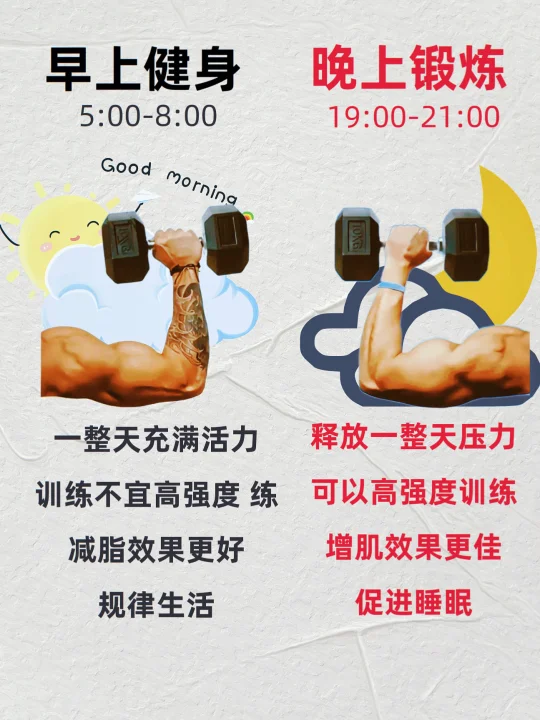早上健身，晚上锻炼，你练对了吗？