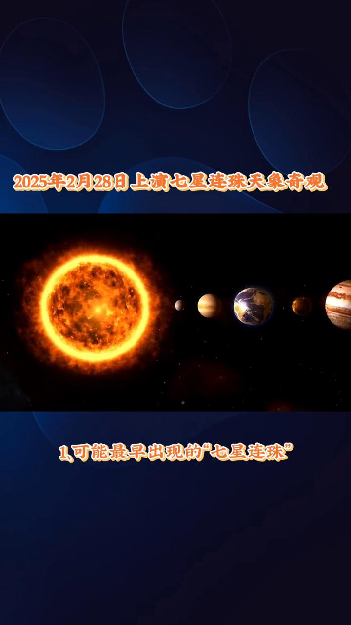 2025年2月28日出现七星连珠百年天泉。2025年2月28日惊现百年一遇的七