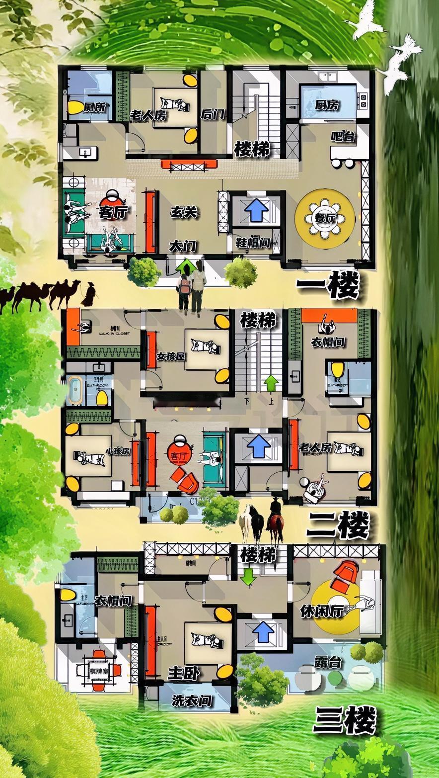 真开眼界了，一个看似普通的自建房，居然能长出气质，420㎡底气足，别墅的格局，大