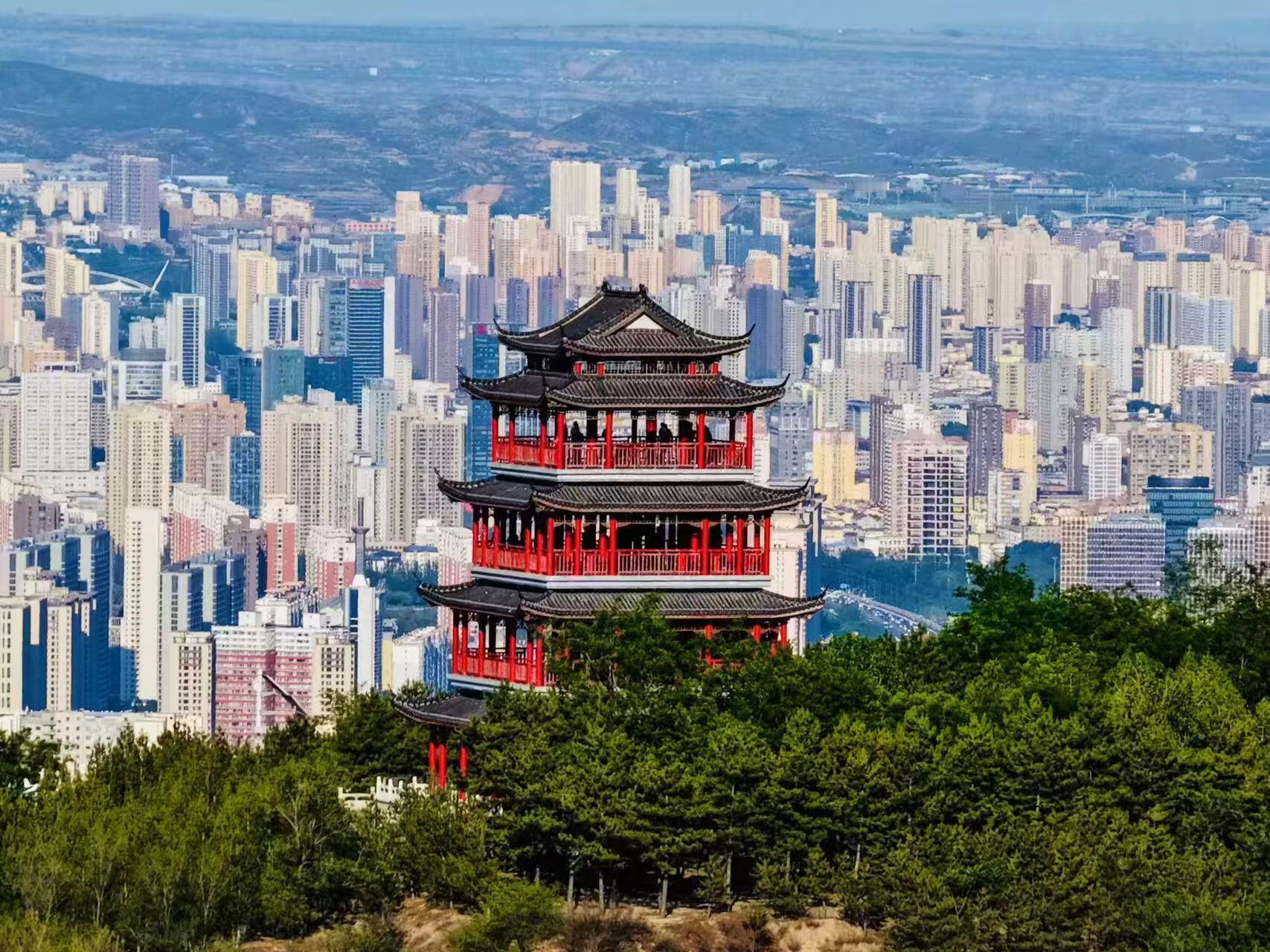 骑行、自行车骑行路线分享——万亩启春阁短程爬坡挑战！太原万柏林·万亩启春阁骑行路