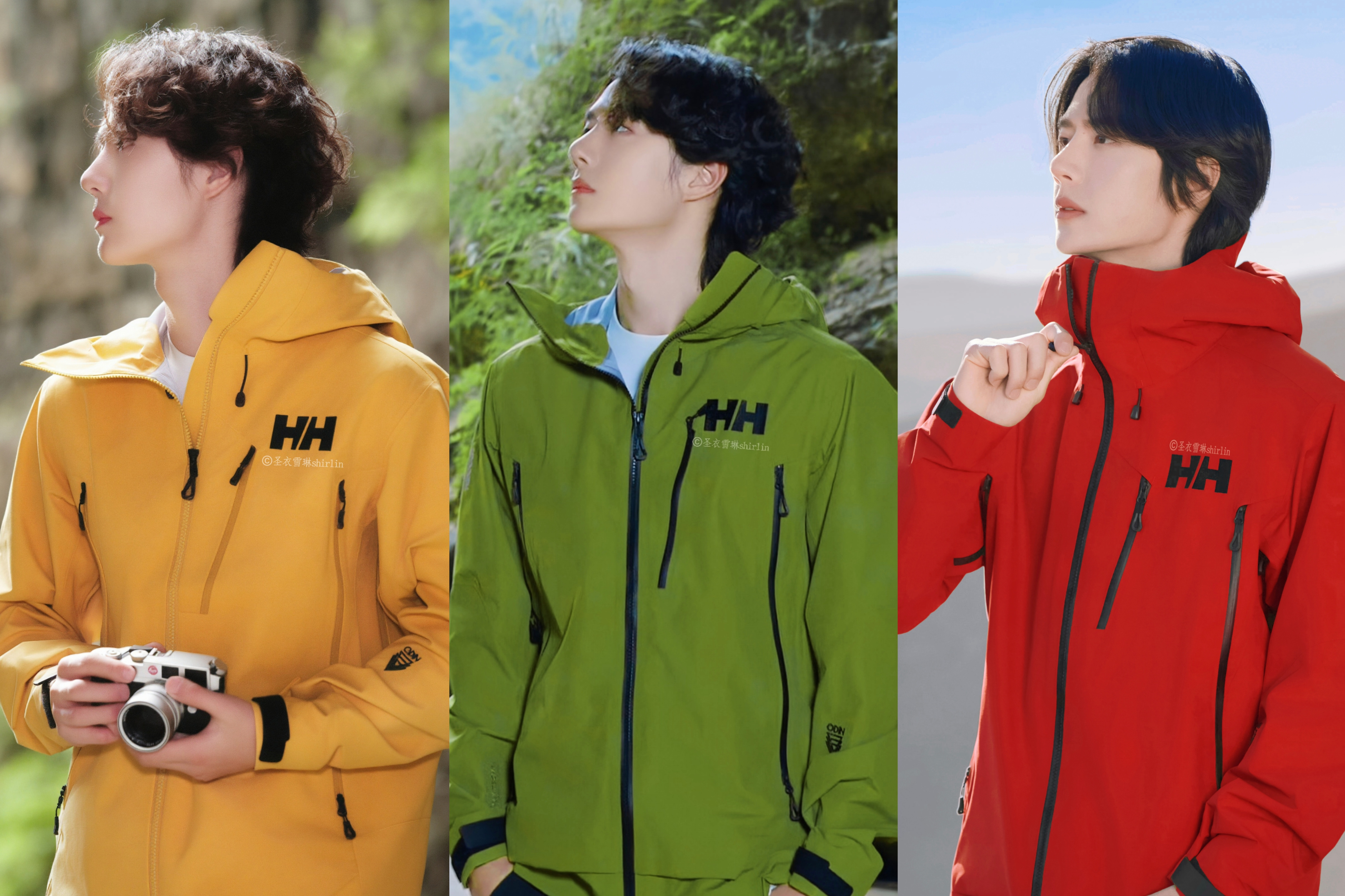 王一博好宠啊，三援色凑齐一套💛💚❤️.​​​