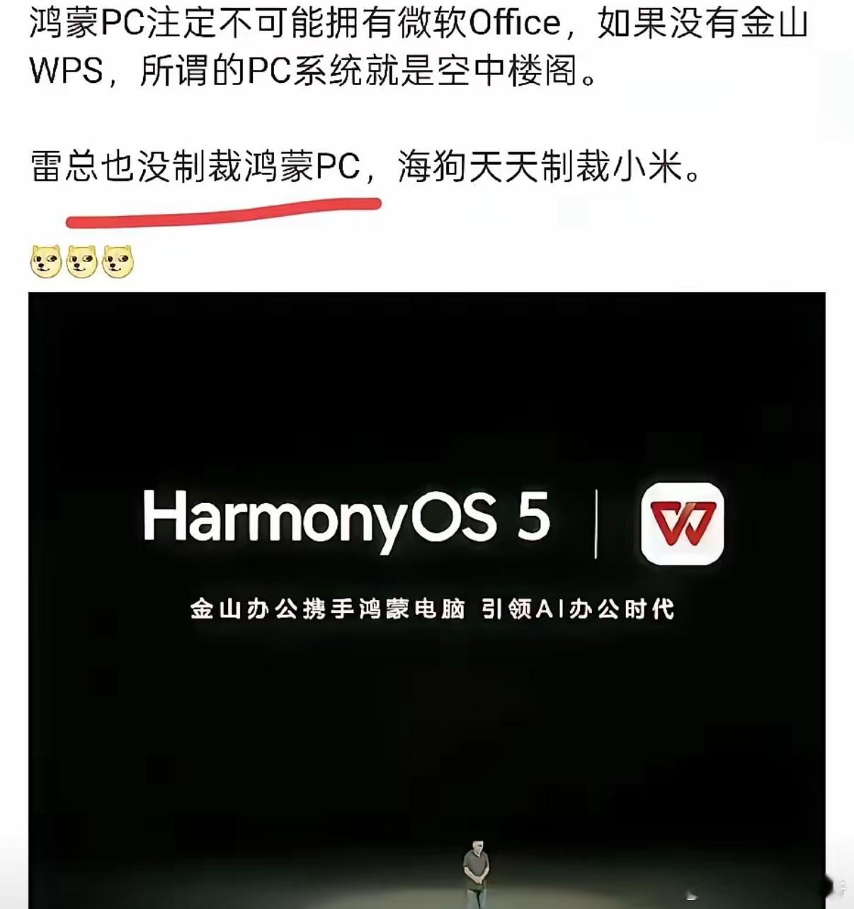 WPS的加入只能说是共同进步，锦上添花！也没有谁离不开谁的说法！但是这次，还是要